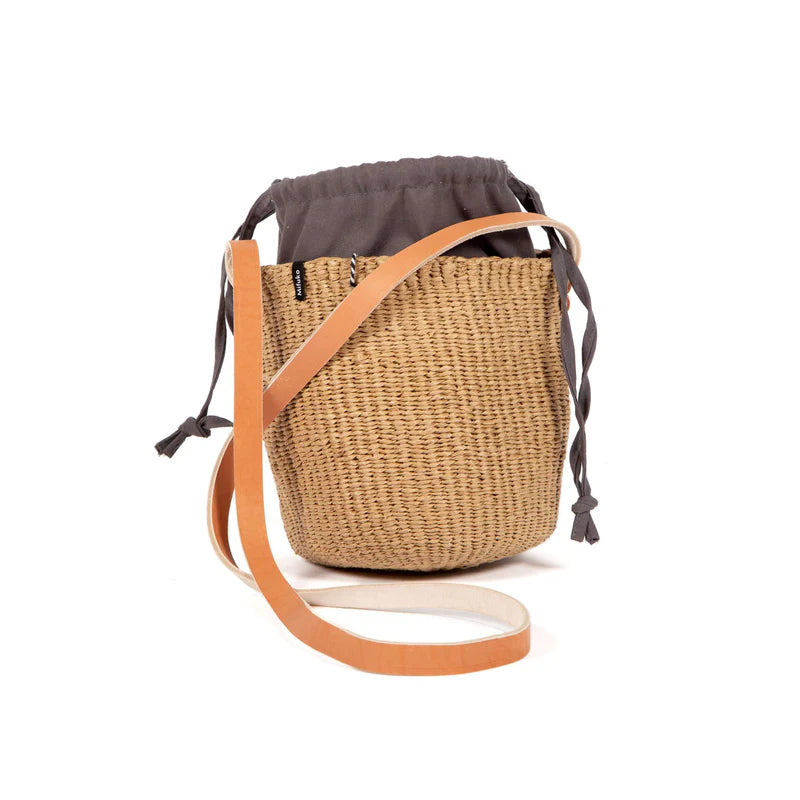 Shopper basket brown with pouch XS