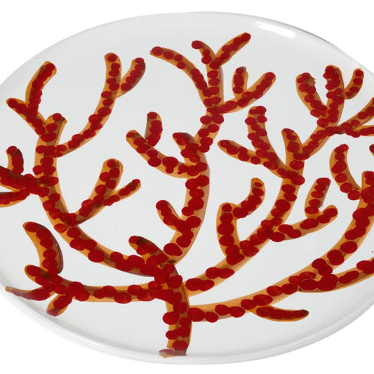 Coral Round Platter