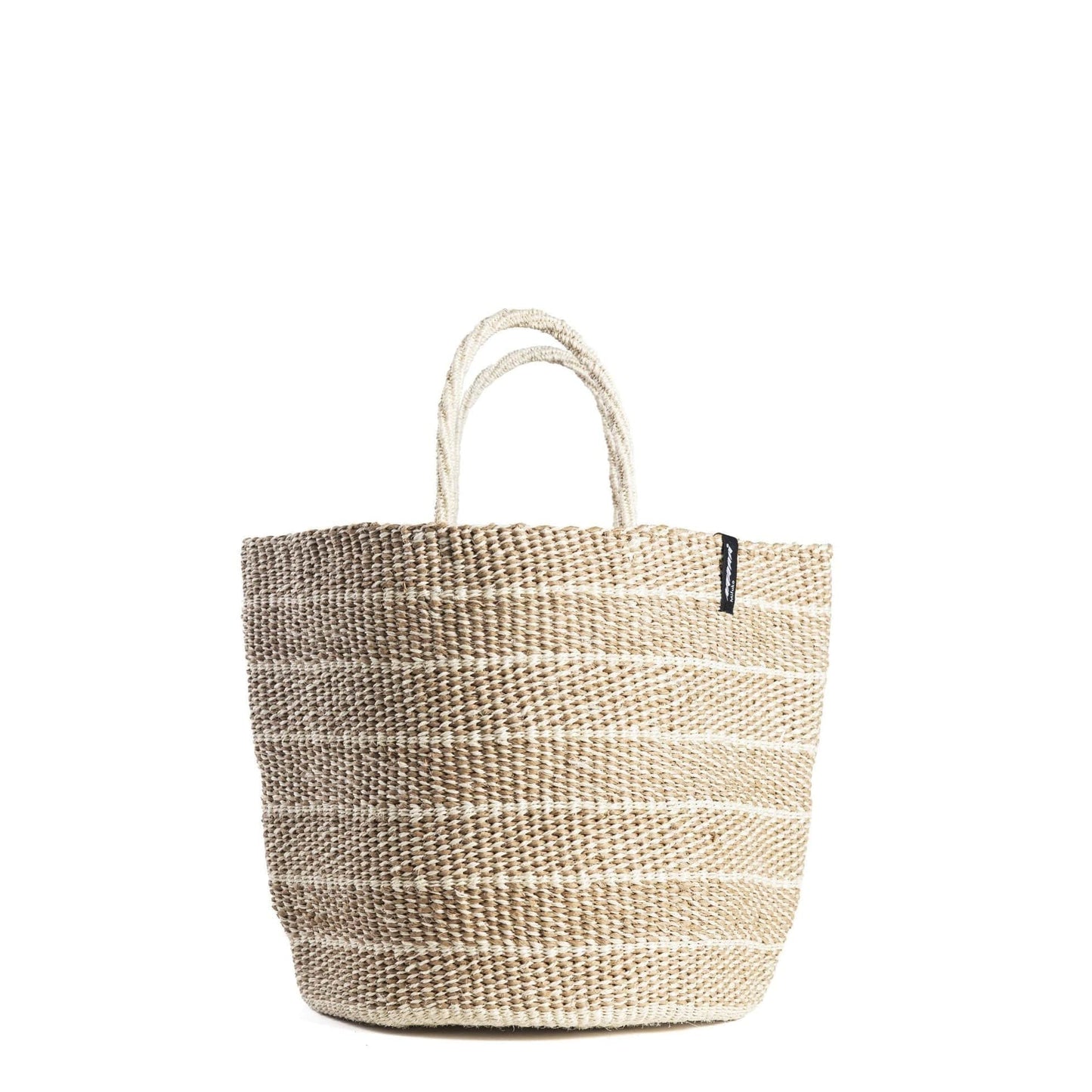 Market Basket | Brown Twill Weave With Woven Handle M