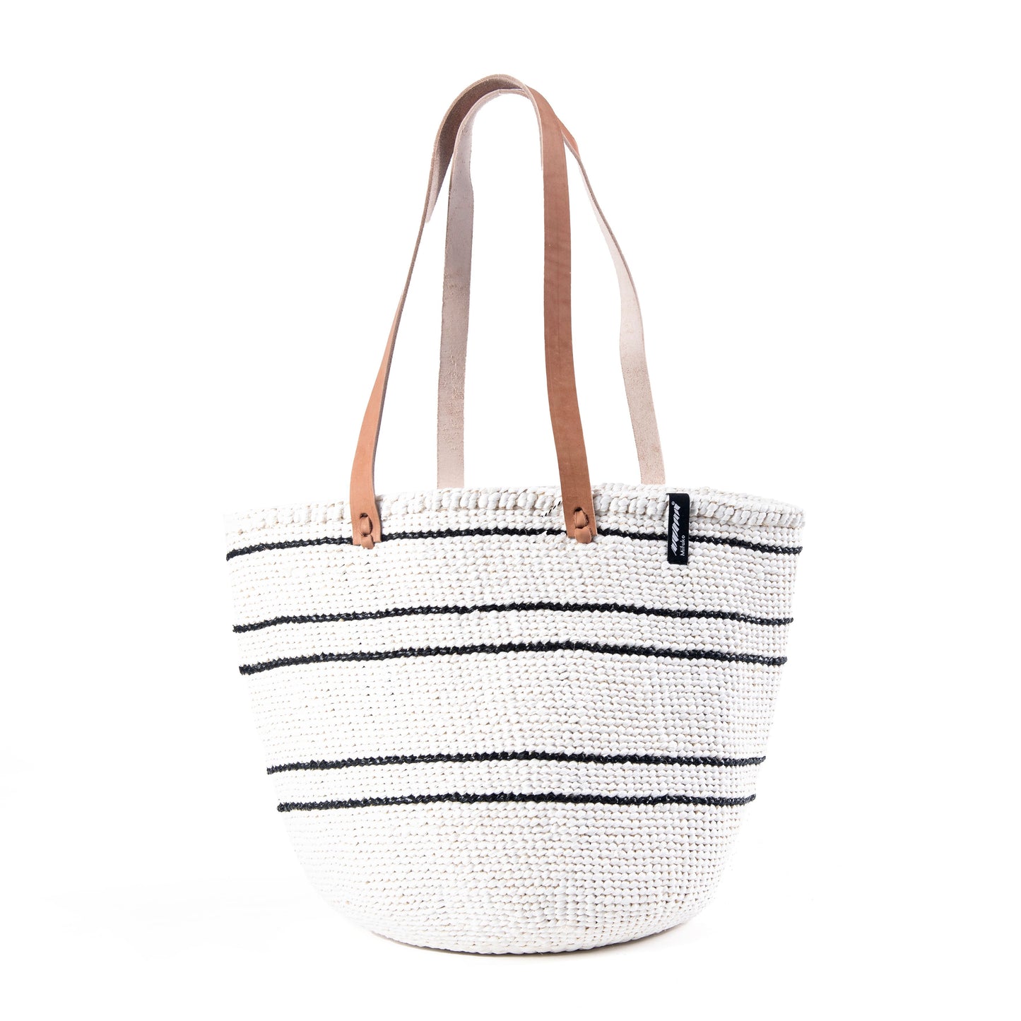 Shopper basket/ thin black stripes