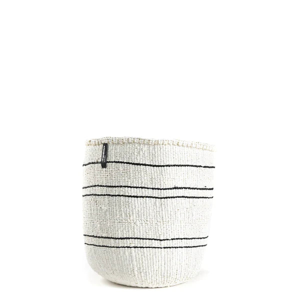 Basket | Black Stripes on White M
