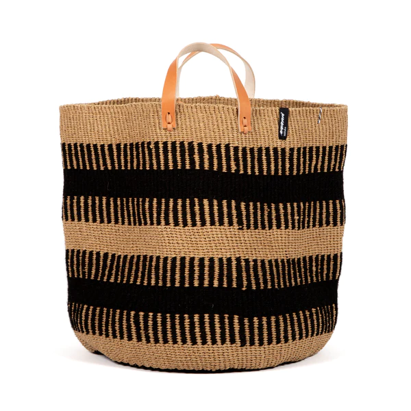 Basket| Black rib weave L