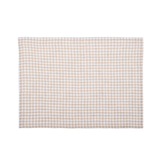 Linen Napkin/Placemat | natural checks