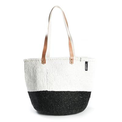 Shopper basket/ black and white M