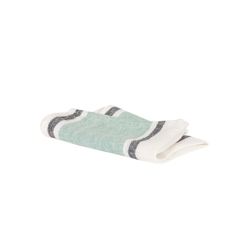 Linen Napkin/Placemat| Thick Stripes Seafoam